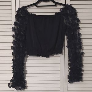 Women's shein blue blouse